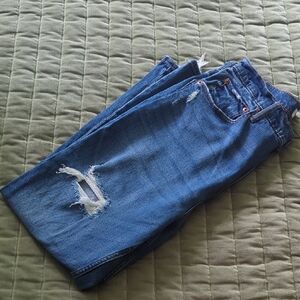 Abercrombie & Fitch Curve Love Ankle Straight Jeans